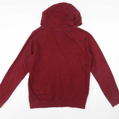 Nike Men's Red Pullover Hoodie Small Regular Fit Cotton Blend