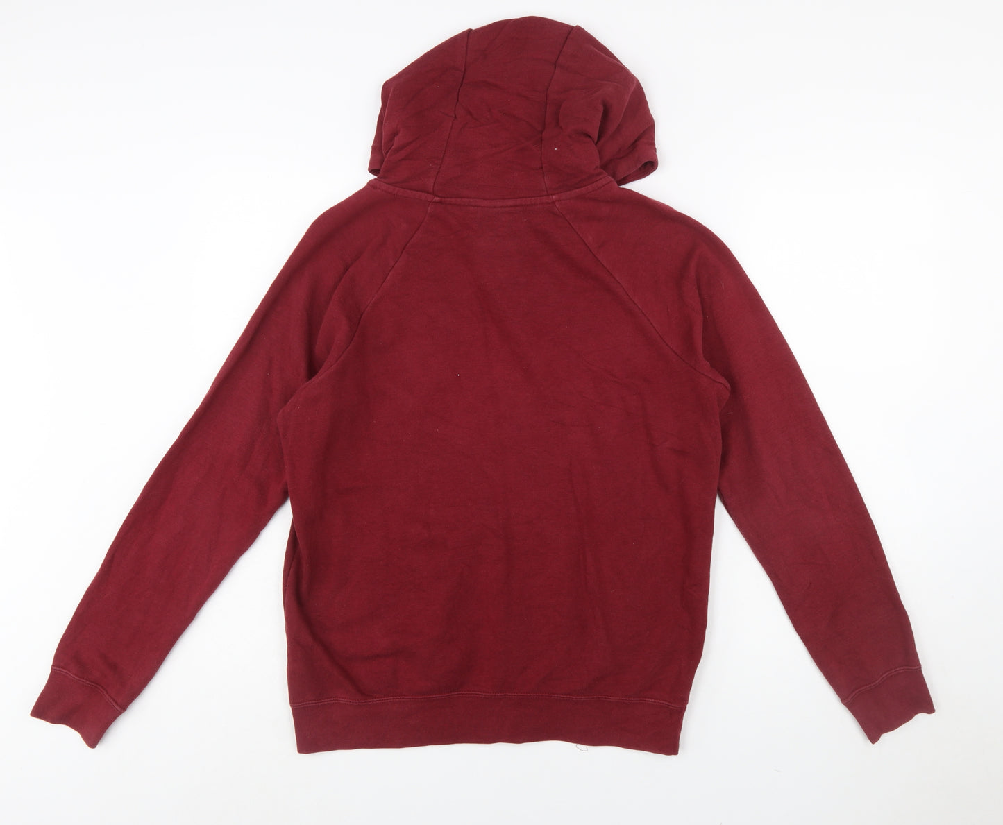 Nike Men's Red Pullover Hoodie Small Regular Fit Cotton Blend
