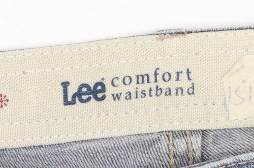 Lee Women Blue 14 Regular Straight Comfort Waist Denim Jeans