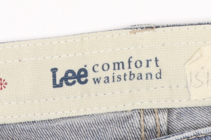 Lee Women Blue 14 Regular Straight Comfort Waist Denim Jeans