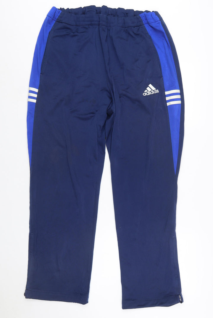 Adidas Men's Blue L Sweatpants Trousers with Ankle Zip