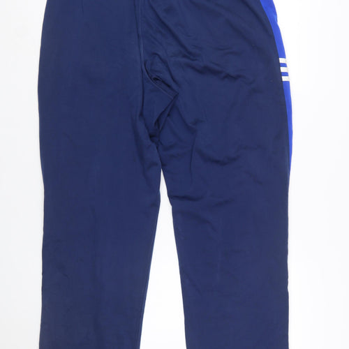 Adidas Men's Blue L Sweatpants Trousers with Ankle Zip