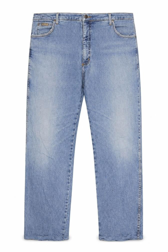 Wrangler Men's Blue 42x32 Straight Fit Denim Jeans