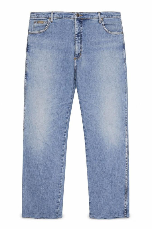 Wrangler Men's Blue 42x32 Straight Fit Denim Jeans