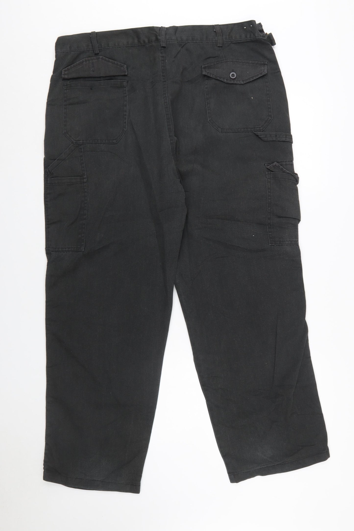 Dickies Men's Black Cargo Work Trousers Size S 40in Waist