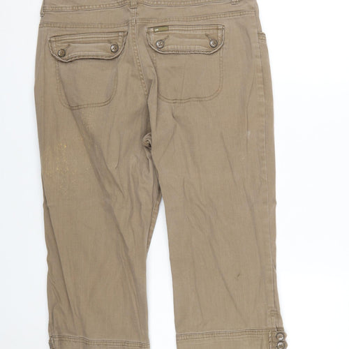 Lee Women’s Beige Capri Trousers Size 12 Cotton Stretch
