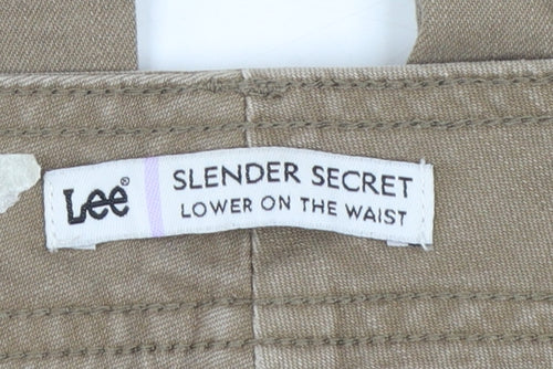 Lee Women’s Beige Capri Trousers Size 12 Cotton Stretch