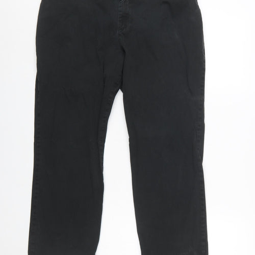 Lee Women's Black Chino Trousers Size 14 Petite Stretch Cotton