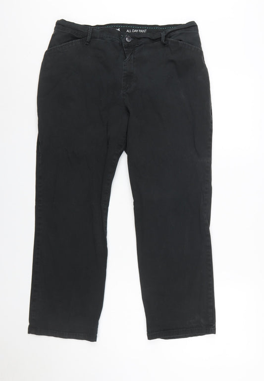Lee Women's Black Chino Trousers Size 14 Petite Stretch Cotton