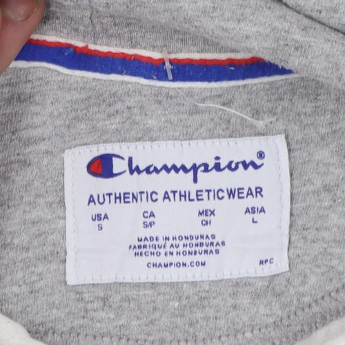 Champion Men’s White Pullover Hoodie Small Fleece Logo Athleticwear