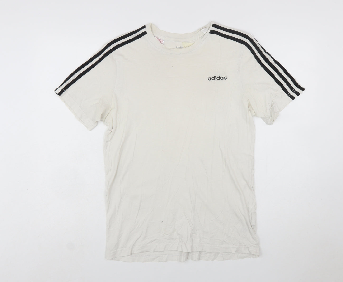 Adidas Boys White 15-16 Years T-Shirt Short Sleeve Crew Neck Sports Top