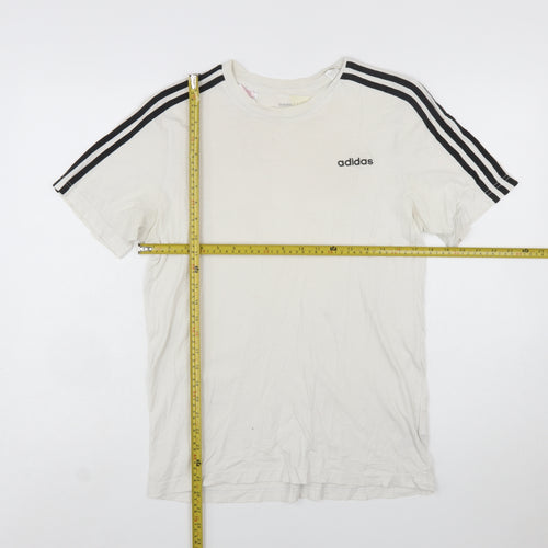 Adidas Boys White 15-16 Years T-Shirt Short Sleeve Crew Neck Sports Top
