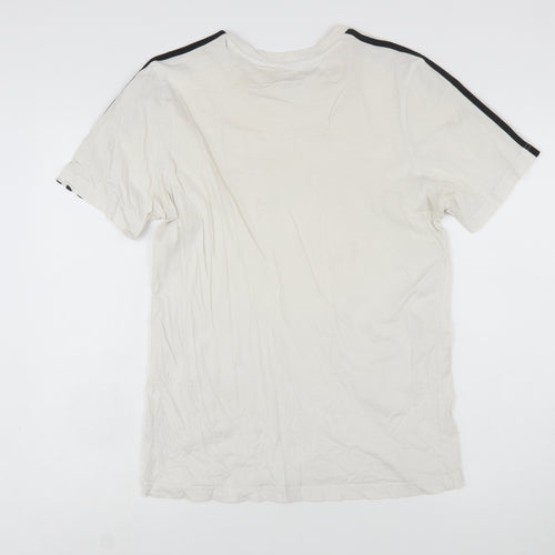 Adidas Boys White 15-16 Years T-Shirt Short Sleeve Crew Neck Sports Top