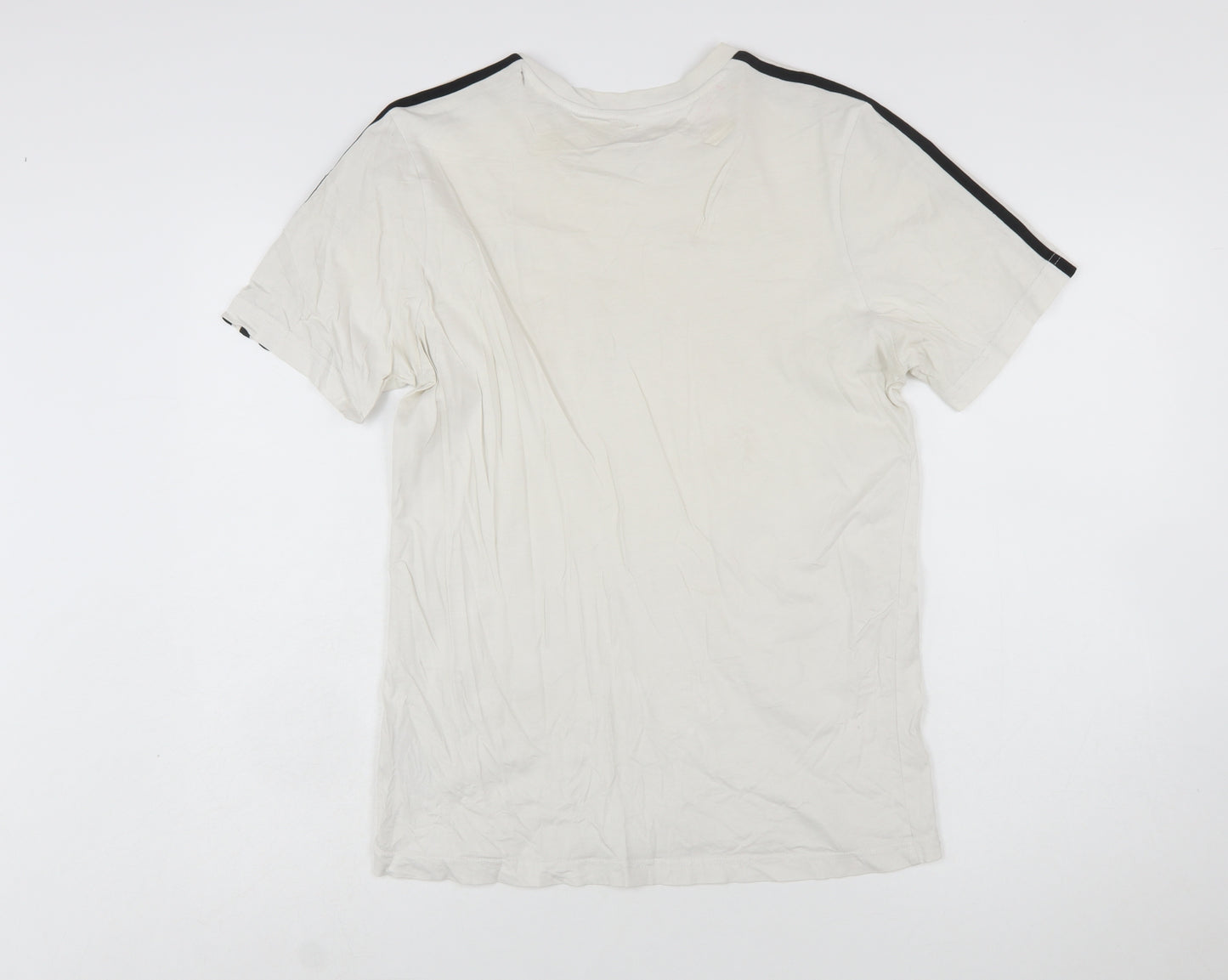 Adidas Boys White 15-16 Years T-Shirt Short Sleeve Crew Neck Sports Top