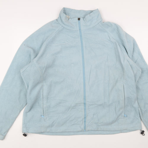 Columbia Women's Blue Fleece Full Zip Jacket 3XL Outdoor