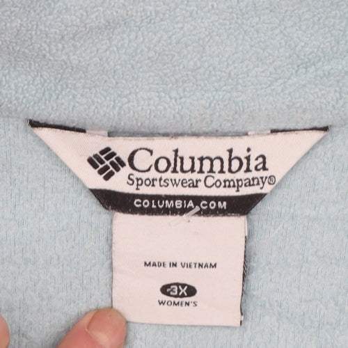 Columbia Women's Blue Fleece Full Zip Jacket 3XL Outdoor