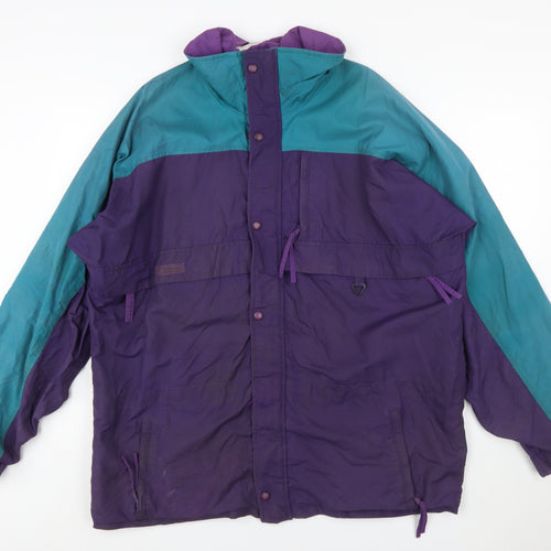 Columbia Mens Multicoloured L Nylon Anorak Jacket Hooded Retro 90s Outdoor