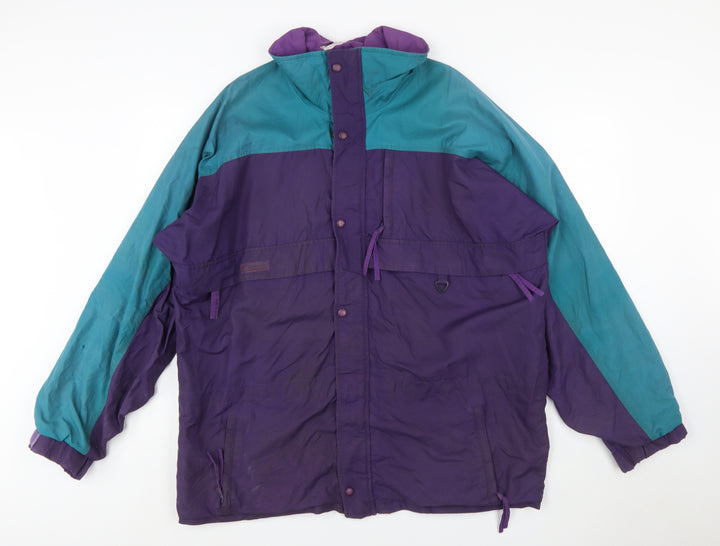 Columbia Mens Multicoloured L Nylon Anorak Jacket Hooded Retro 90s Outdoor