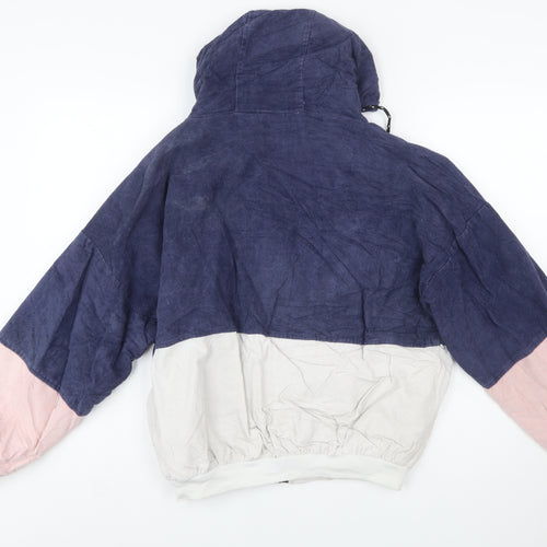 Zaful Women’s Multicoloured Corduroy Hooded Windbreaker Jacket Size 16