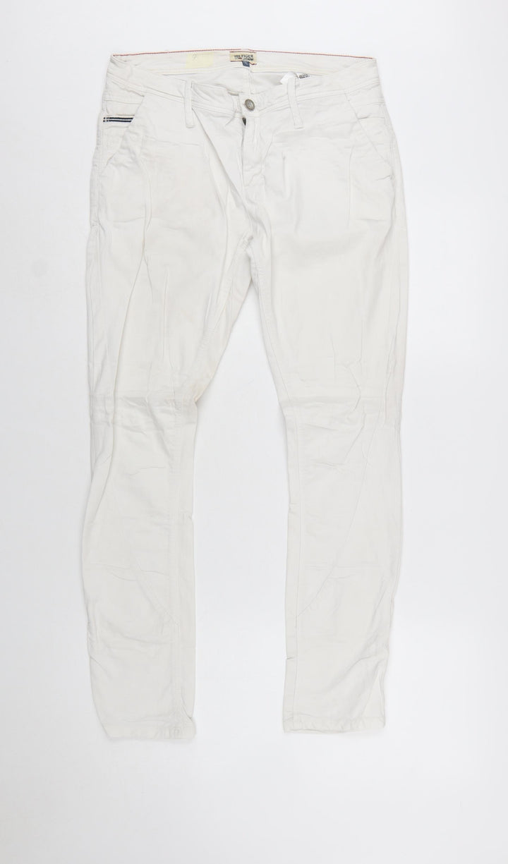 Tommy Hilfiger Men’s White Slim Fit Straight Jeans 28x32