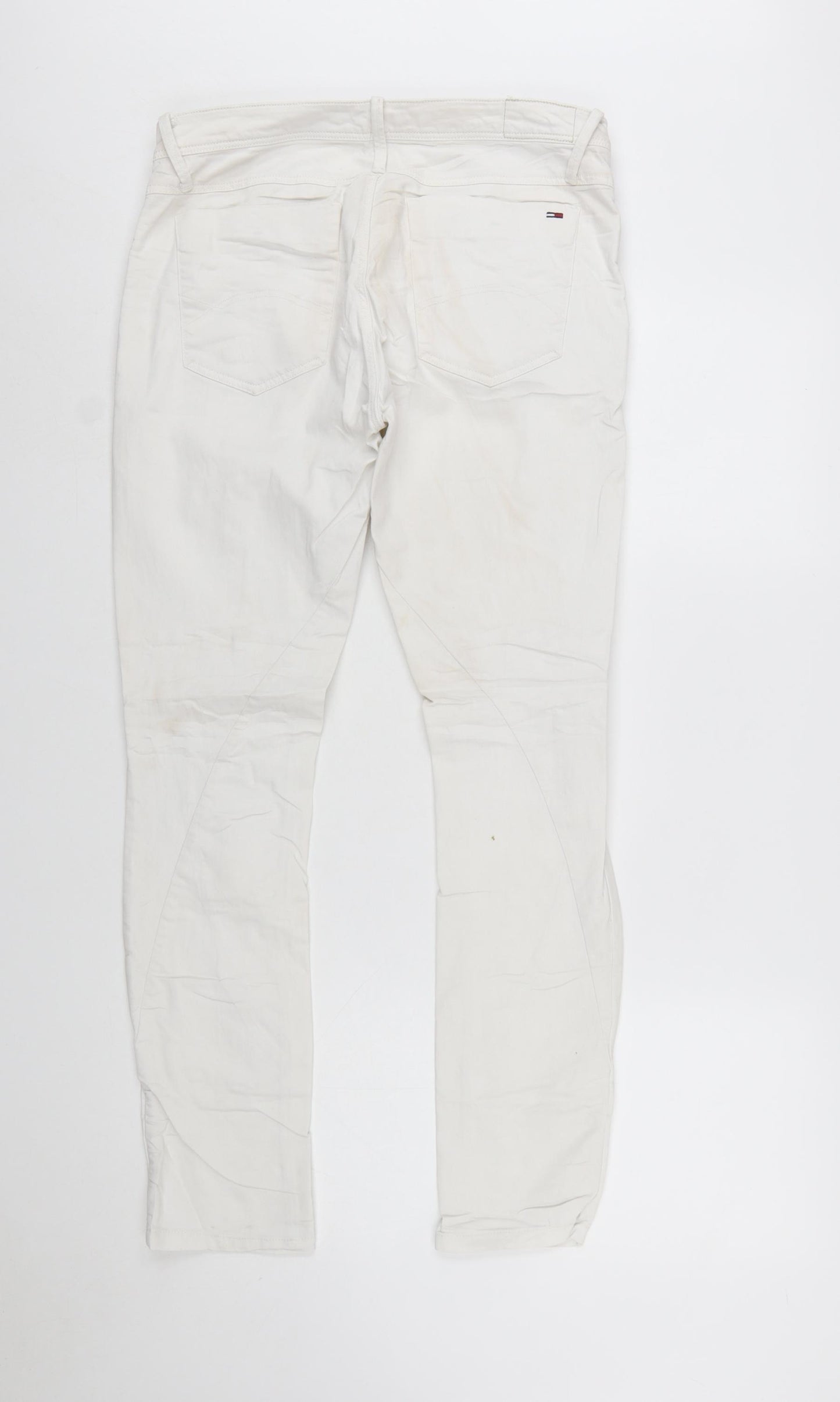 Tommy Hilfiger Men’s White Slim Fit Straight Jeans 28x32