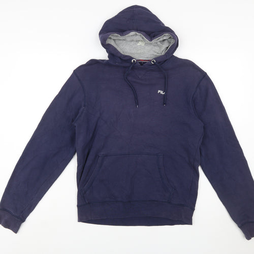 FILA Men’s Blue Pullover Hoodie Size S Long Sleeve Sportswear