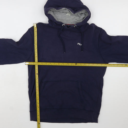 FILA Men’s Blue Pullover Hoodie Size S Long Sleeve Sportswear