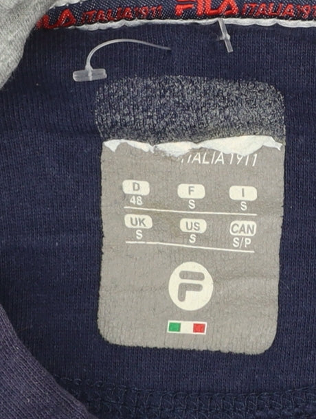 FILA Men’s Blue Pullover Hoodie Size S Long Sleeve Sportswear