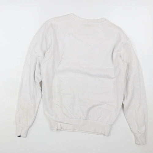 Ellesse Womens White Logo Crew Neck Sweatshirt UK 6