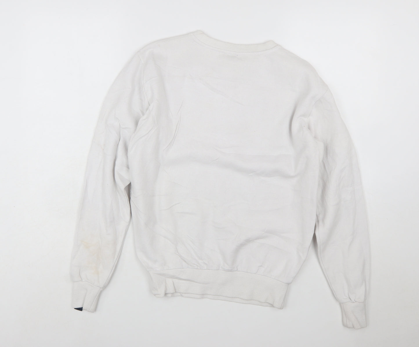 Ellesse Womens White Logo Crew Neck Sweatshirt UK 6