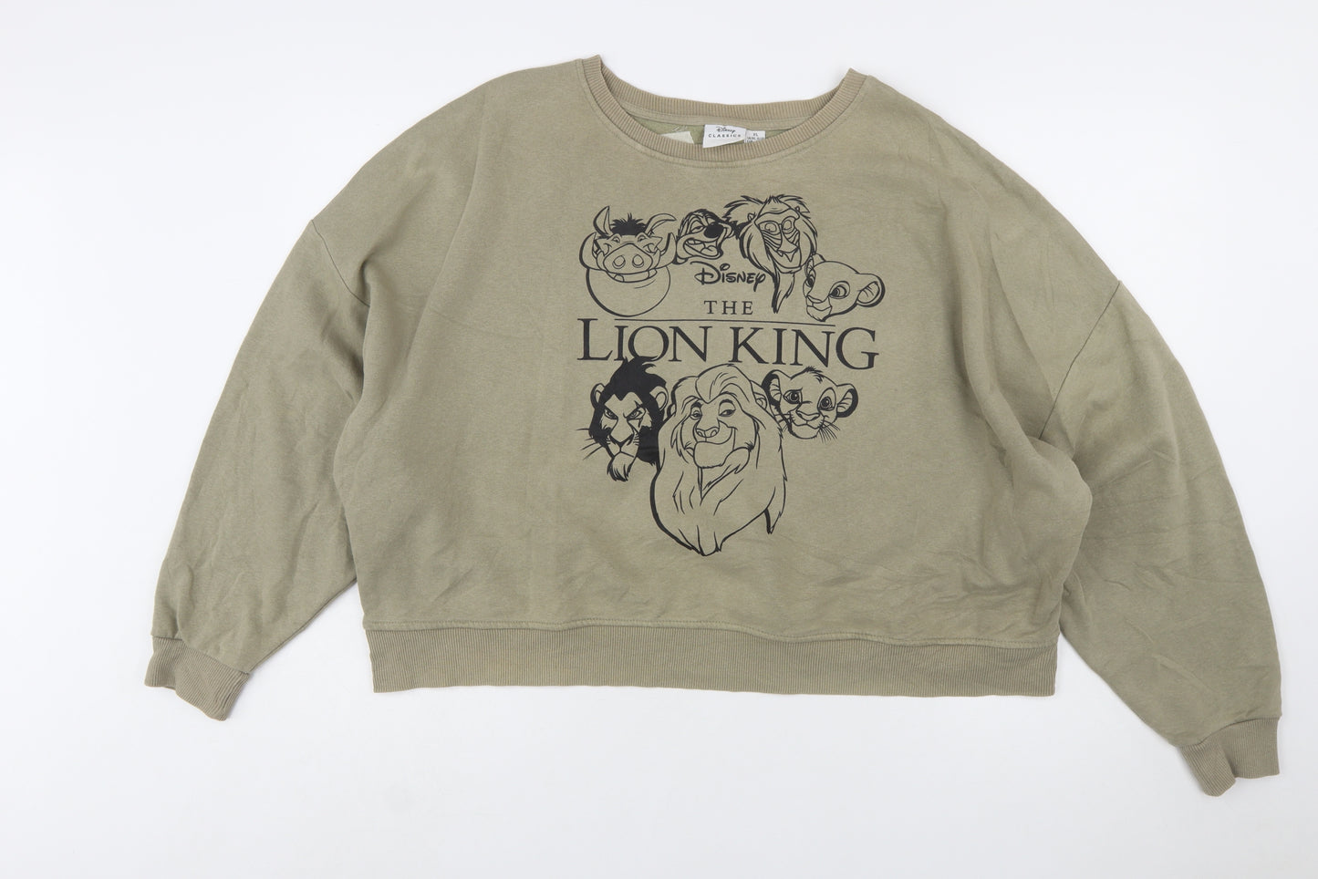 Disney Classics Women’s Khaki Lion King Sweatshirt XL Relaxed Fit