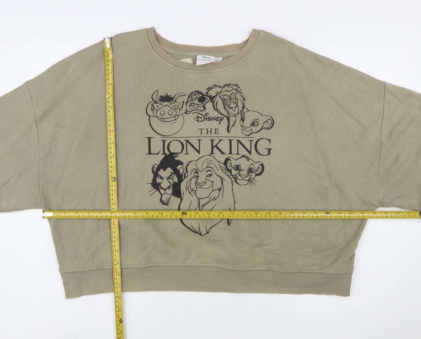 Disney Classics Women’s Khaki Lion King Sweatshirt XL Relaxed Fit