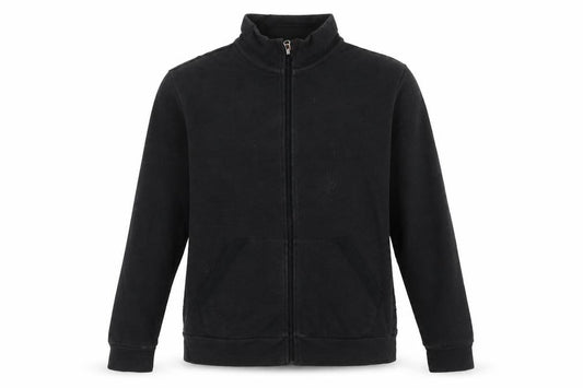 Front view of Hugo Boss Men's Black Full Zip Sweatshirt, size L