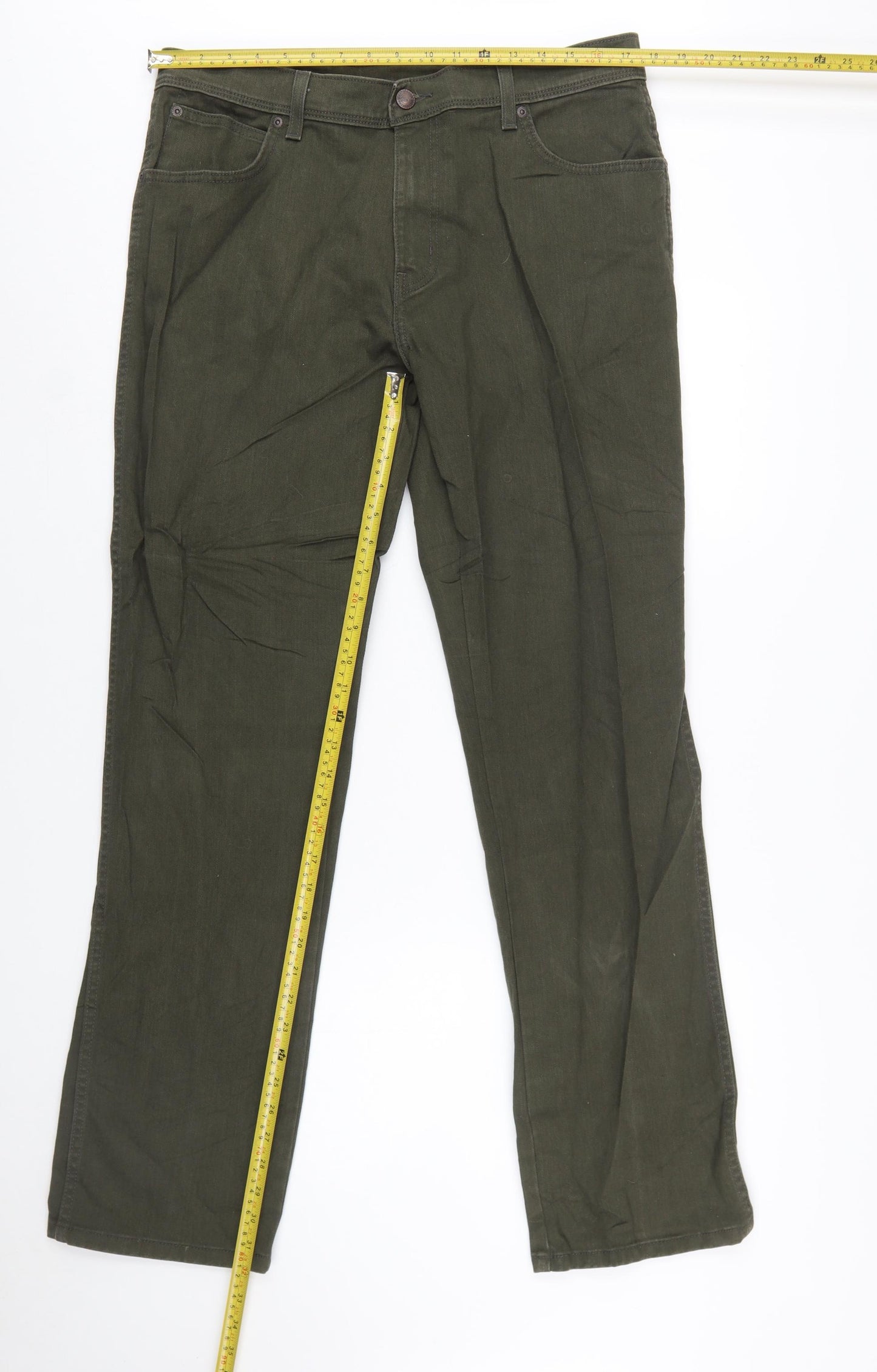 Wrangler Men's Green Straight Regular Fit Jeans W36 L34