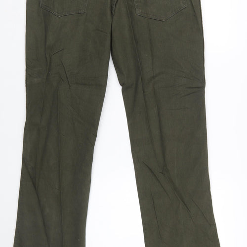 Wrangler Men's Green Straight Regular Fit Jeans W36 L34