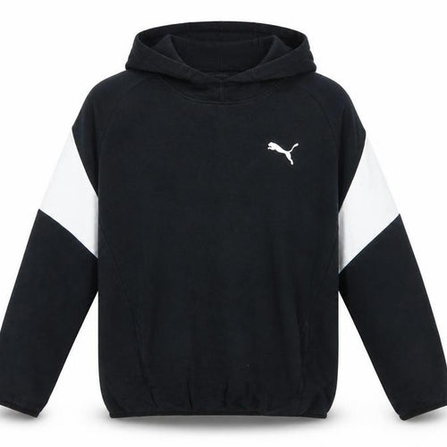 Puma Boys Black & White Pullover Hoodie 15-16 Years Size XXL Cotton Blend