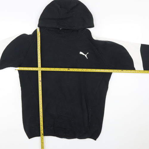 Puma Boys Black & White Pullover Hoodie 15-16 Years Size XXL Cotton Blend