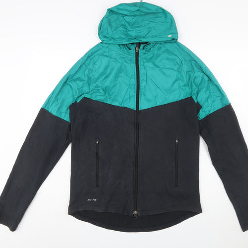 Nike Women’s Green Black Dri-Fit Windbreaker Running Jacket M
