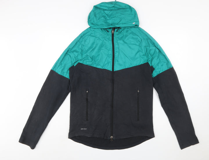 Nike Women’s Green Black Dri-Fit Windbreaker Running Jacket M