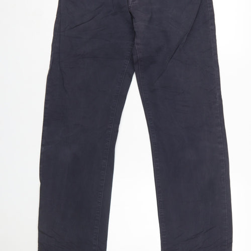 Hugo Boss Men's Blue Chino Trousers 34W 34L Regular Fit