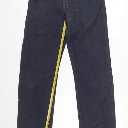 Hugo Boss Men's Blue Chino Trousers 34W 34L Regular Fit