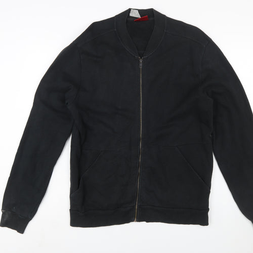 Hugo Boss Men’s Black XL Full Zip Sweatshirt Cotton Elastane