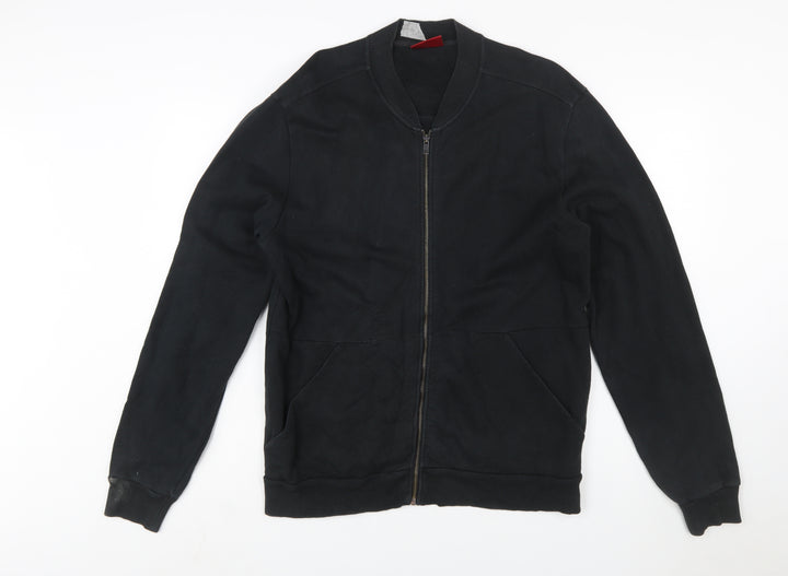 Hugo Boss Men’s Black XL Full Zip Sweatshirt Cotton Elastane