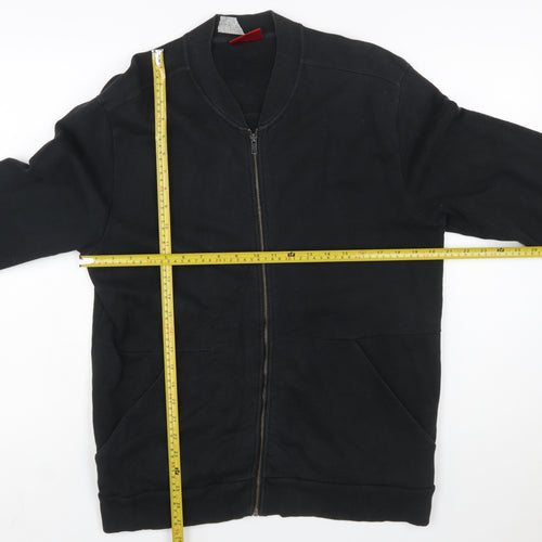 Hugo Boss Men’s Black XL Full Zip Sweatshirt Cotton Elastane