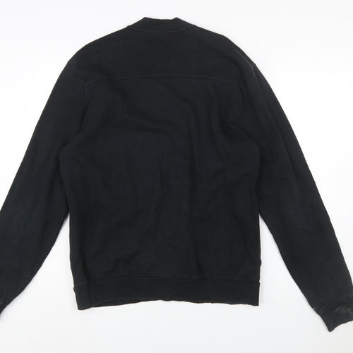 Hugo Boss Men’s Black XL Full Zip Sweatshirt Cotton Elastane