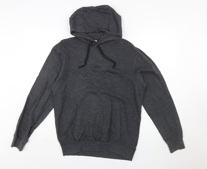 Umbro Men's Grey Pullover Hoodie Small Sports Casual