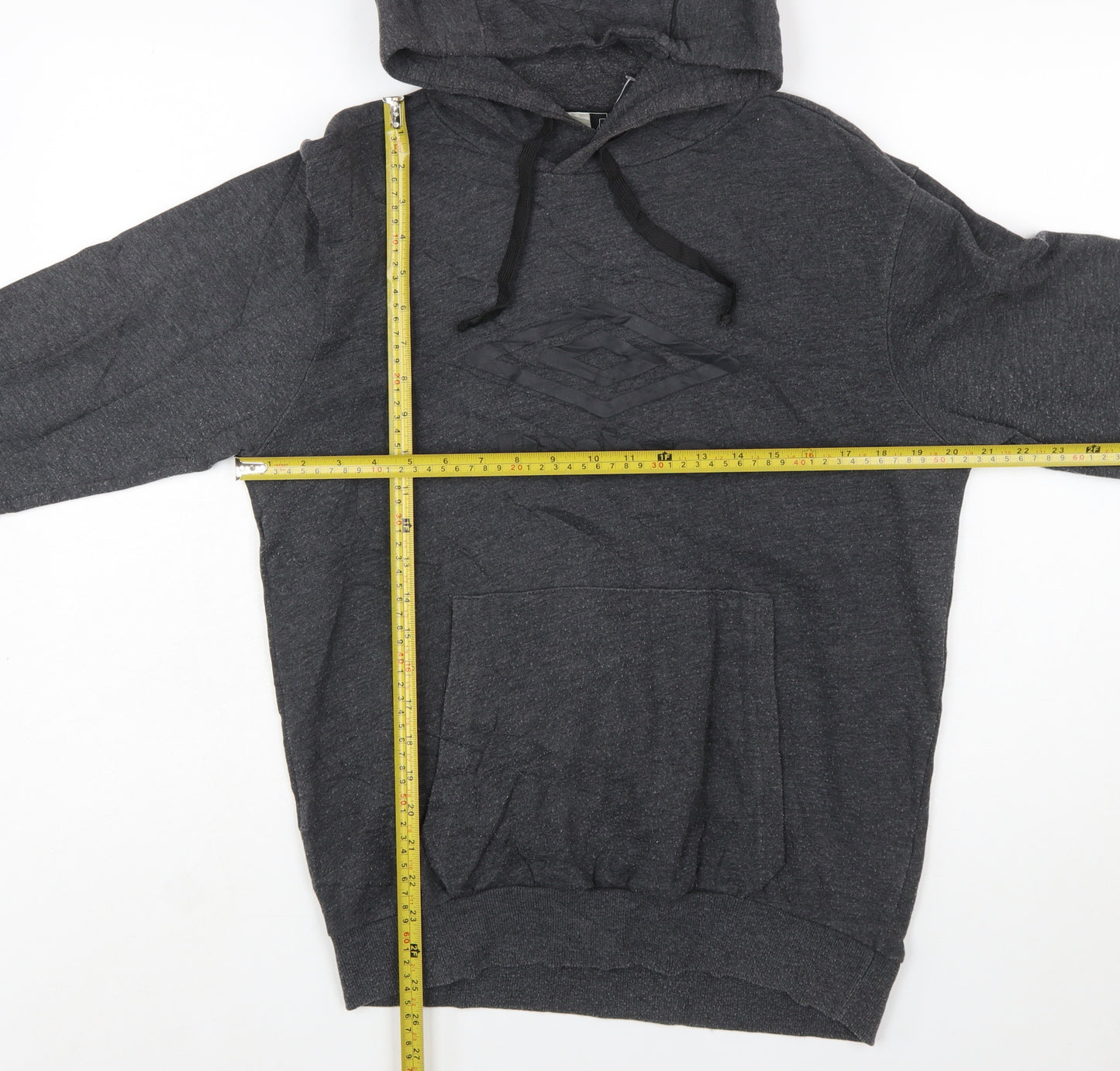 Umbro Men's Grey Pullover Hoodie Small Sports Casual