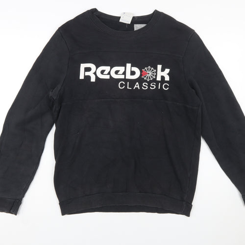 Reebok Men’s Black Small Classic Logo Crew Neck Sweatshirt