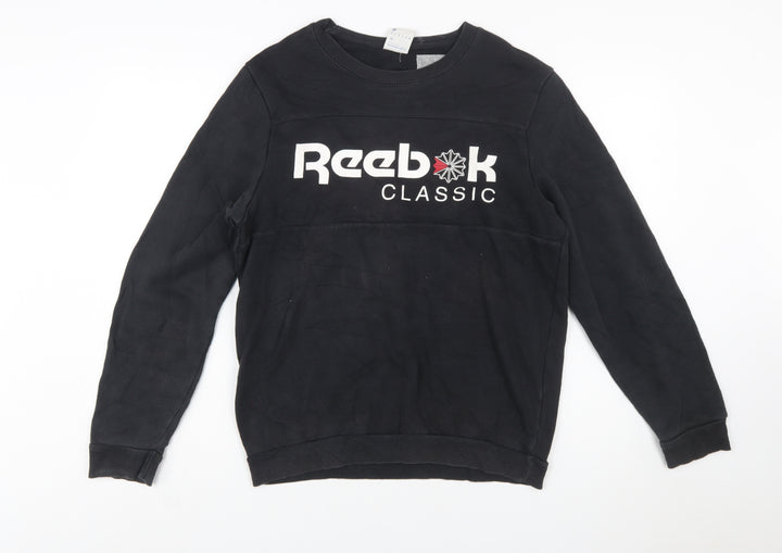 Reebok Men’s Black Small Classic Logo Crew Neck Sweatshirt