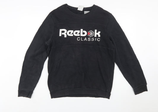 Reebok Men’s Black Small Classic Logo Crew Neck Sweatshirt